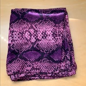 Purple snakeskin print scarf